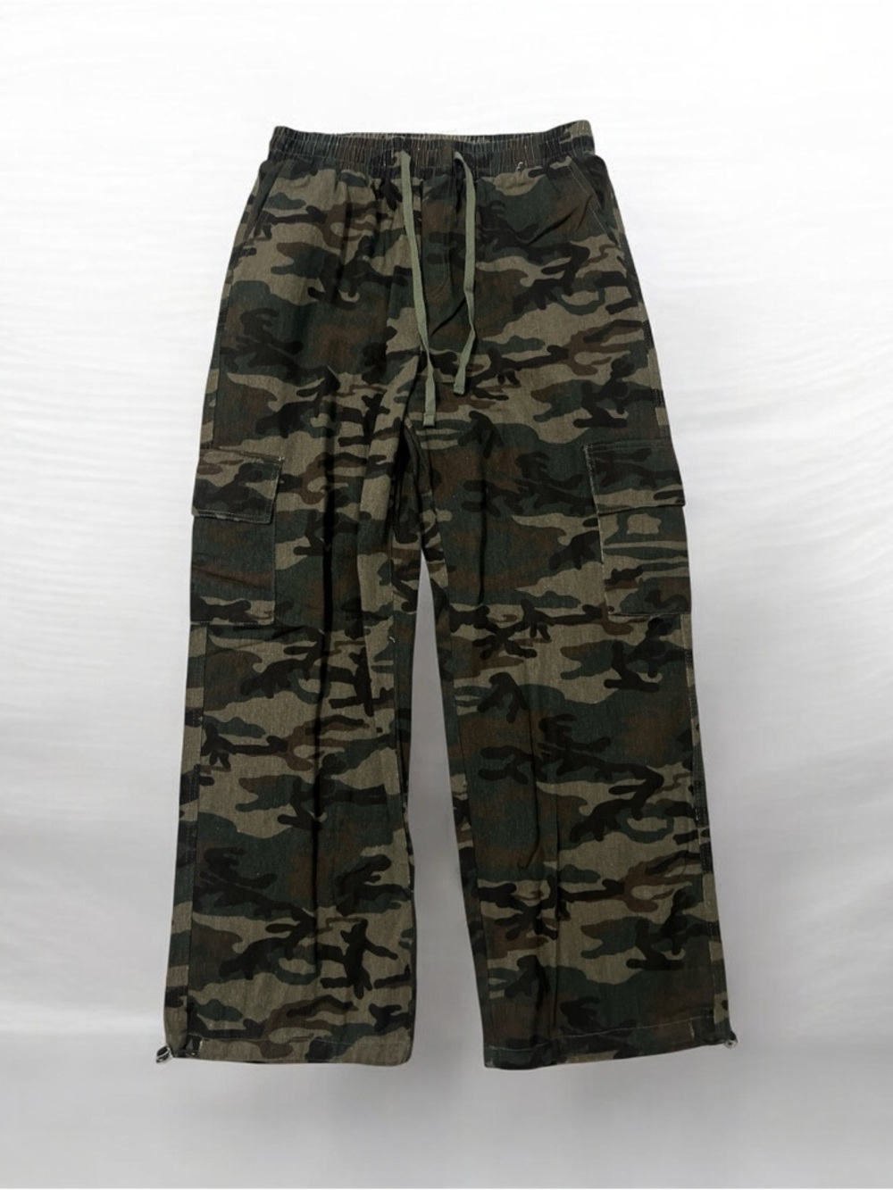 Amazon Camouflage Cargo Pants in Green, Black, and Brown